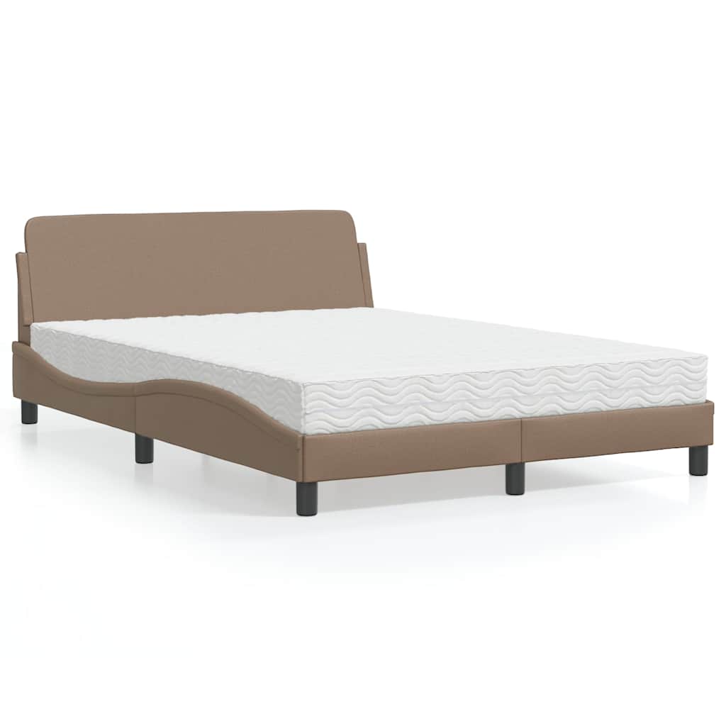 Lit avec matelas Dover cappuccino 120x200 cm similicuir - XIOS