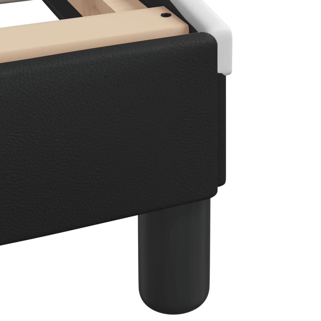 Lit avec matelas Dover noir et blanc 120x200 cm similicuir - XIOS