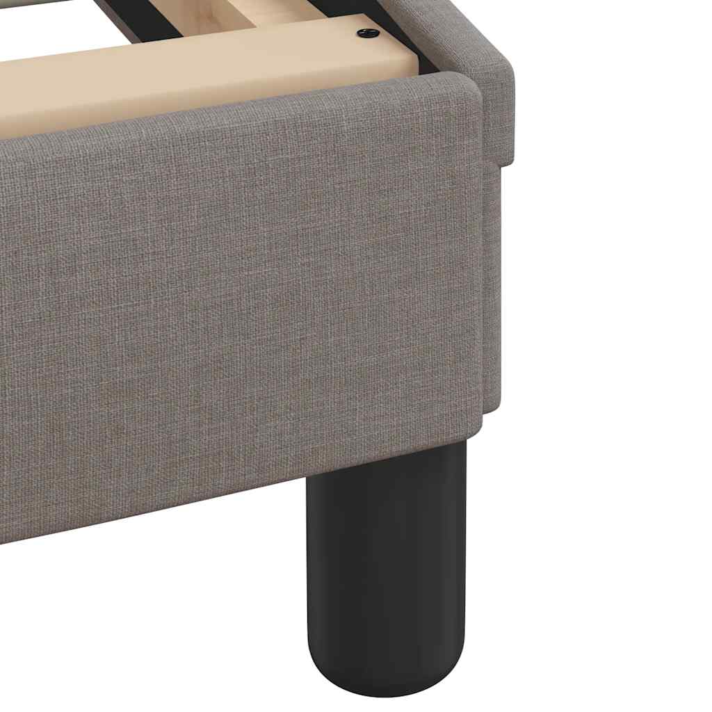 Lit avec matelas Dover taupe 140x200 cm tissu - XIOS