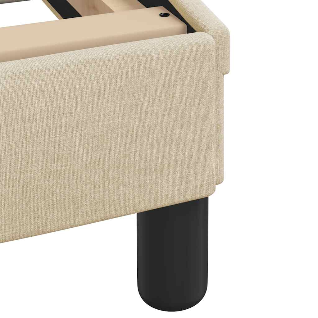Lit avec matelas Dover crème 140x200 cm tissu - XIOS