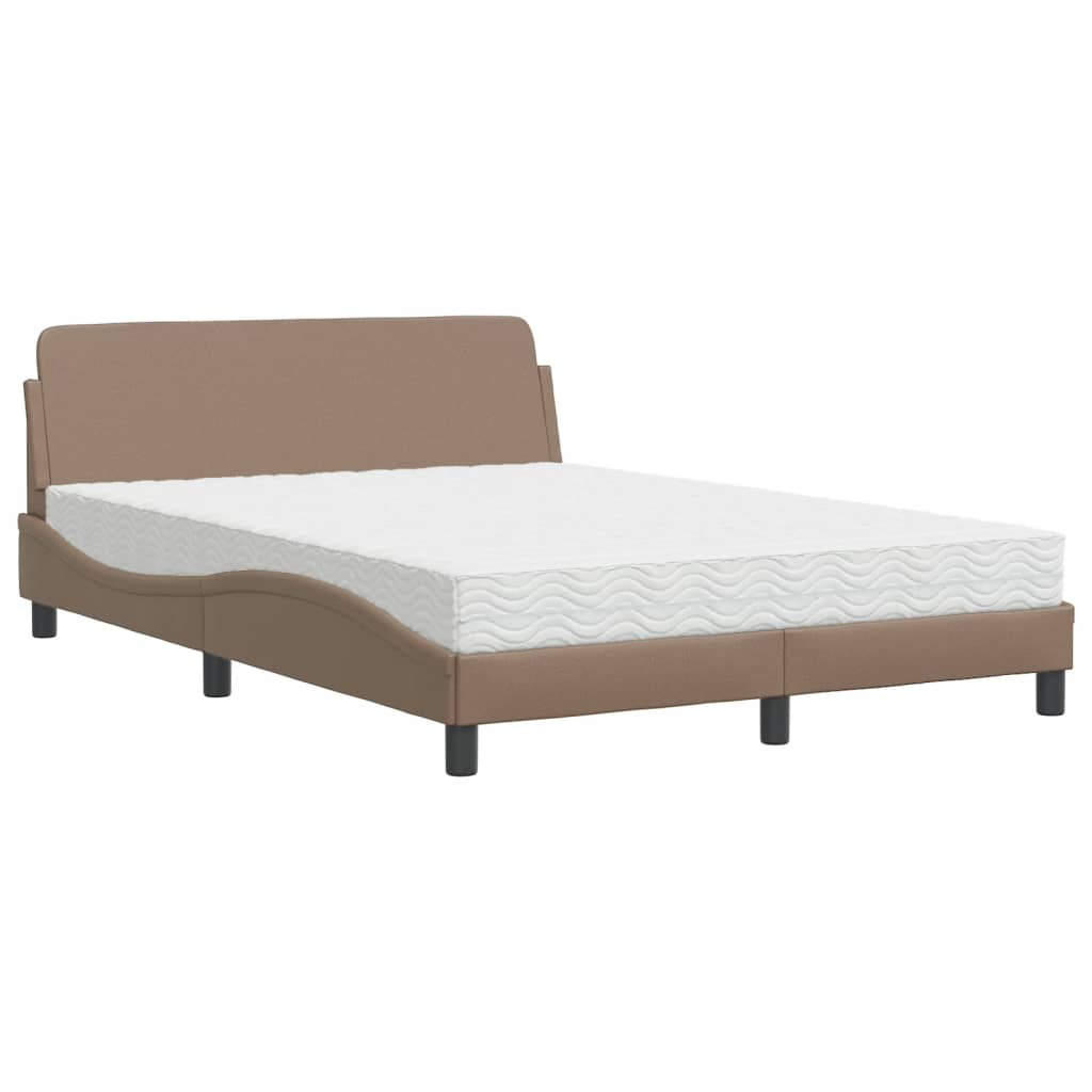 Lit avec matelas Dover cappuccino 140x200 cm similicuir - XIOS