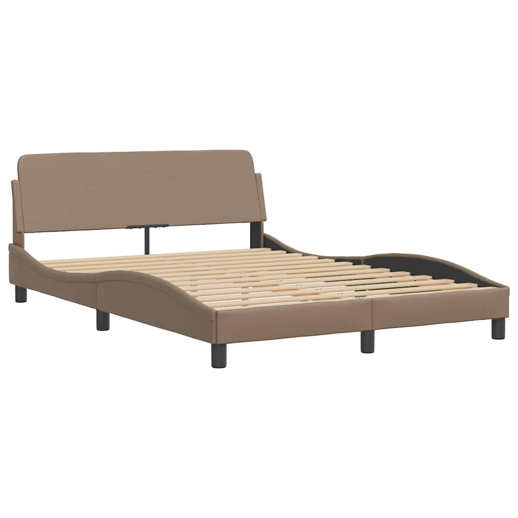Lit avec matelas Dover cappuccino 140x200 cm similicuir - XIOS