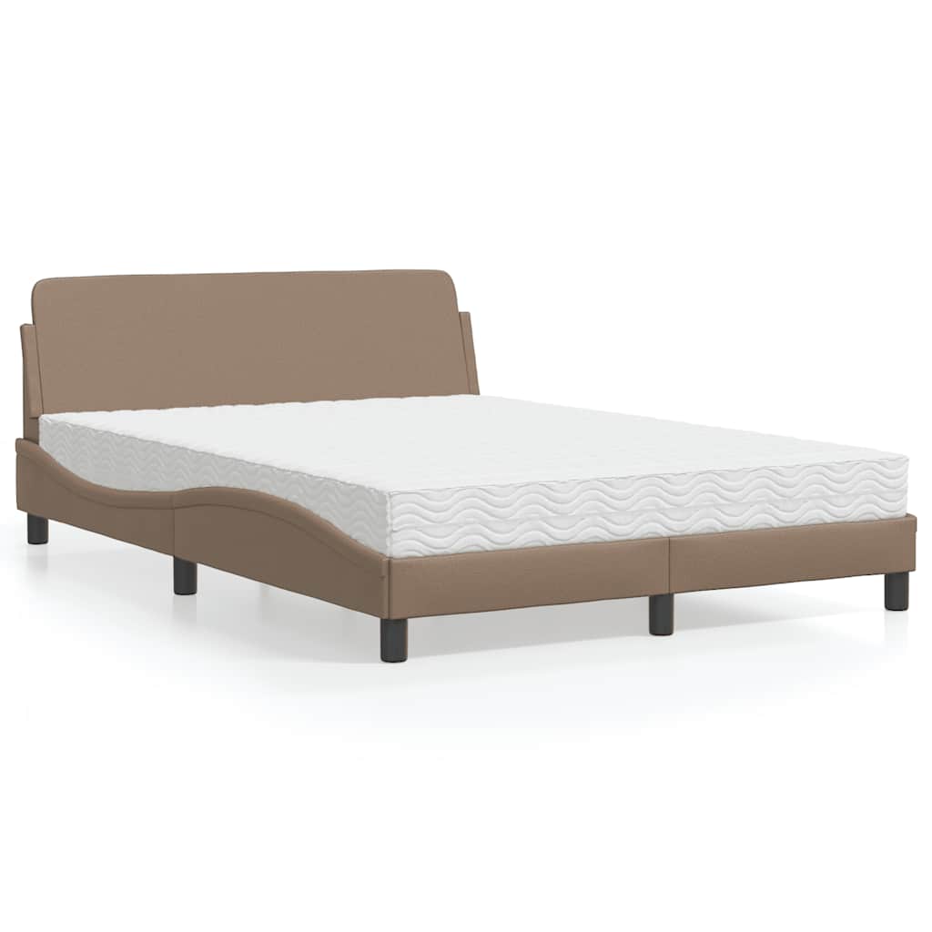 Lit avec matelas Dover cappuccino 140x200 cm similicuir - XIOS