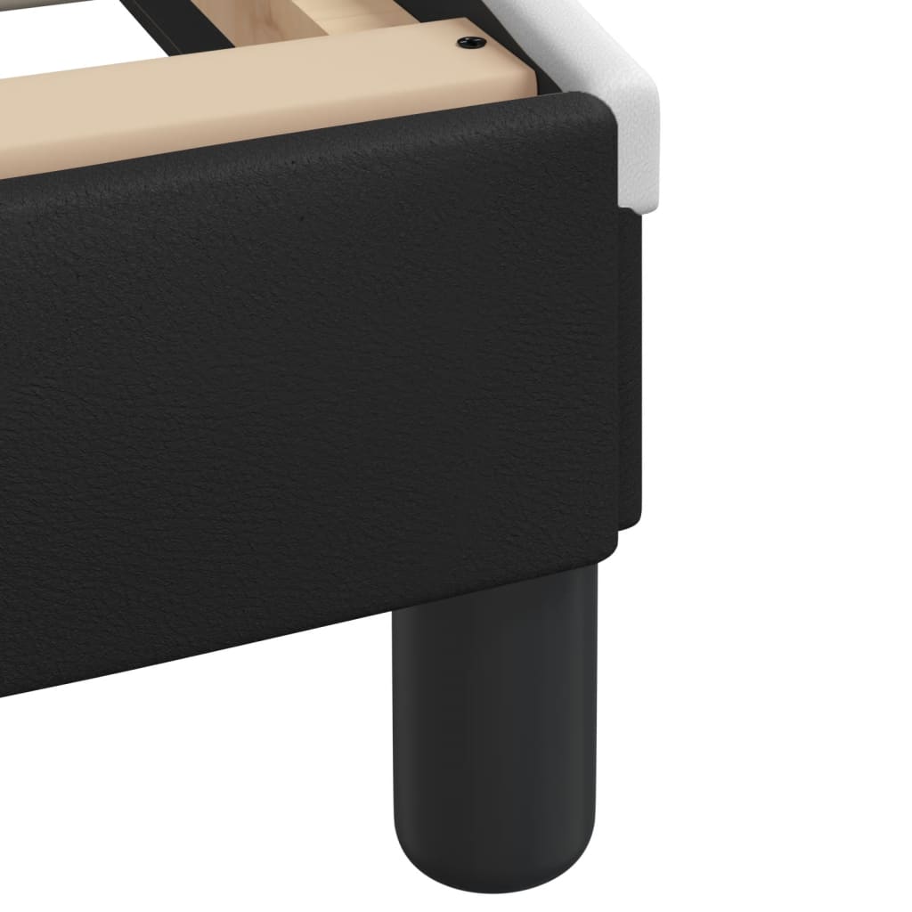 Lit avec matelas Dover noir et blanc 140x200 cm similicuir - XIOS