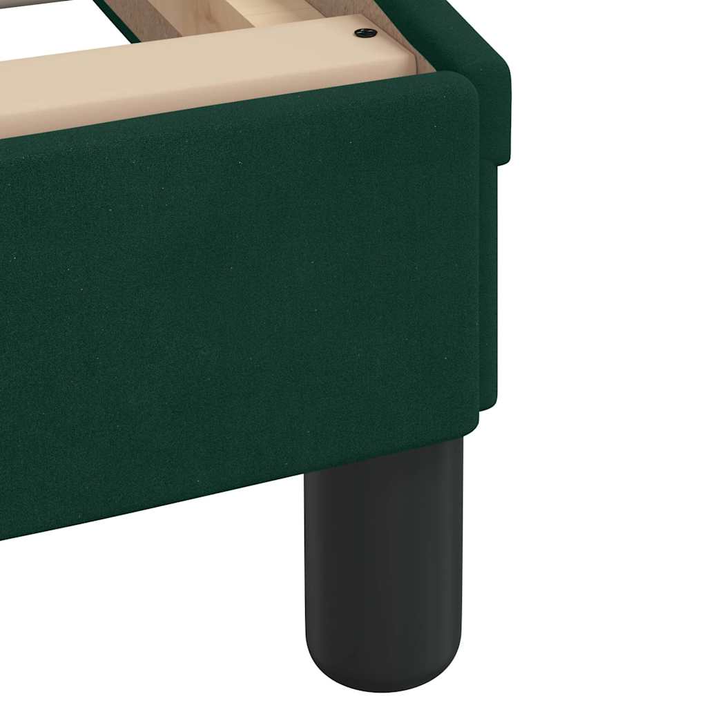 Lit avec matelas Dover vert foncé 180x200 cm velours - XIOS
