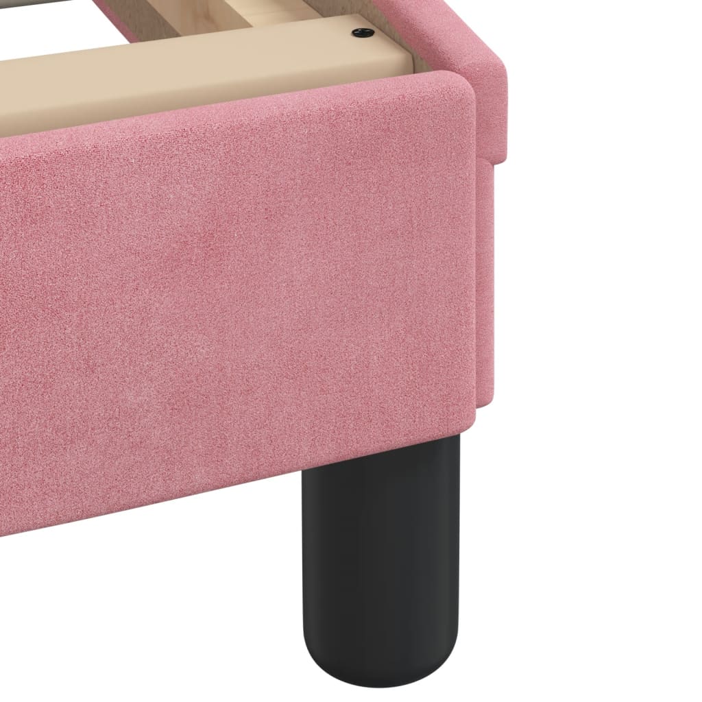 Lit avec matelas Dover rose 180x200 cm velours - XIOS