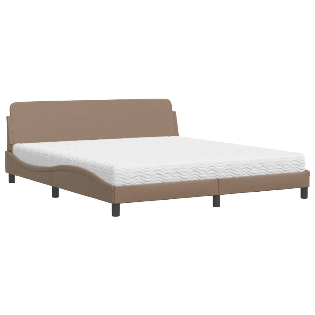 Lit avec matelas Dover cappuccino 180x200 cm similicuir