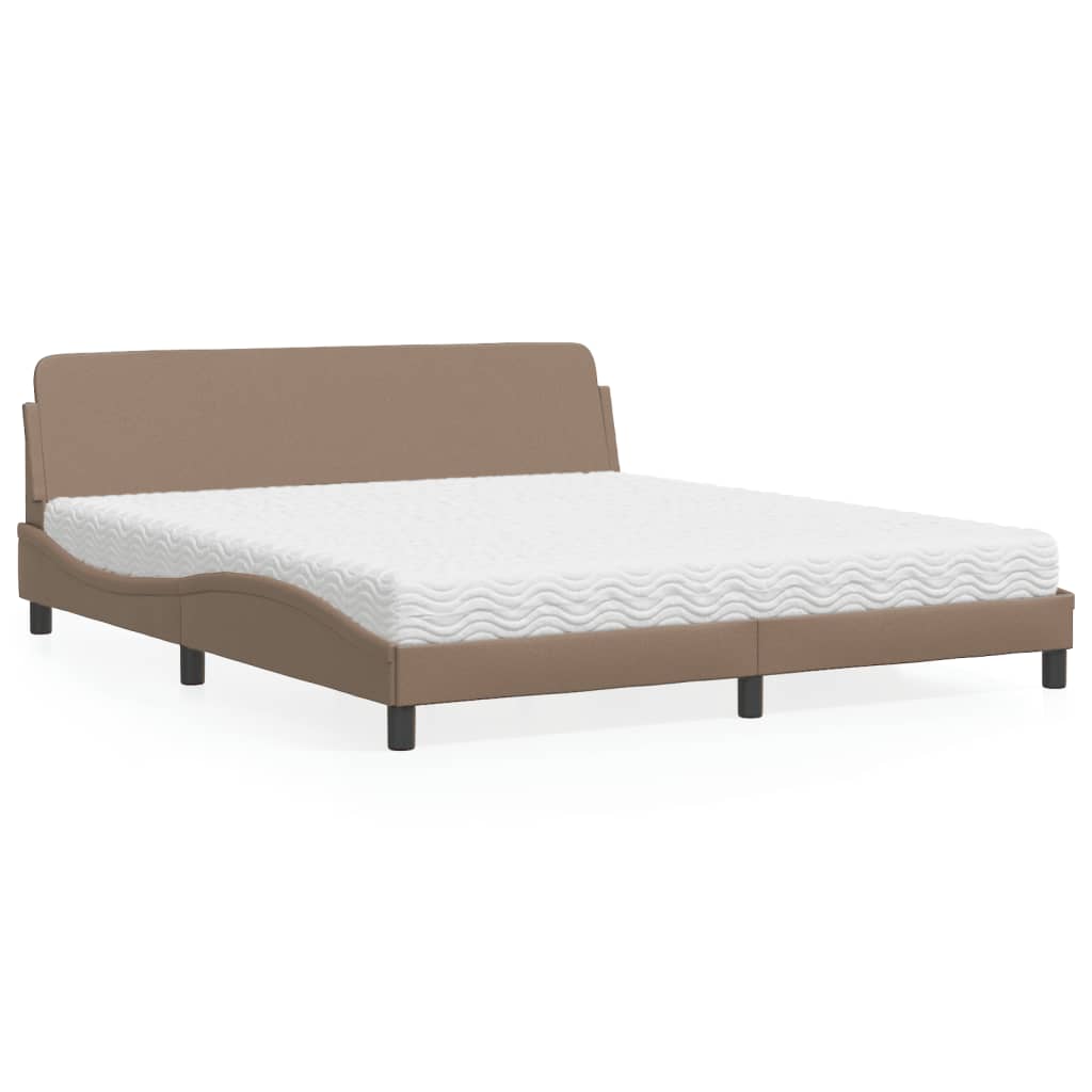 Lit avec matelas Dover cappuccino 180x200 cm similicuir - XIOS