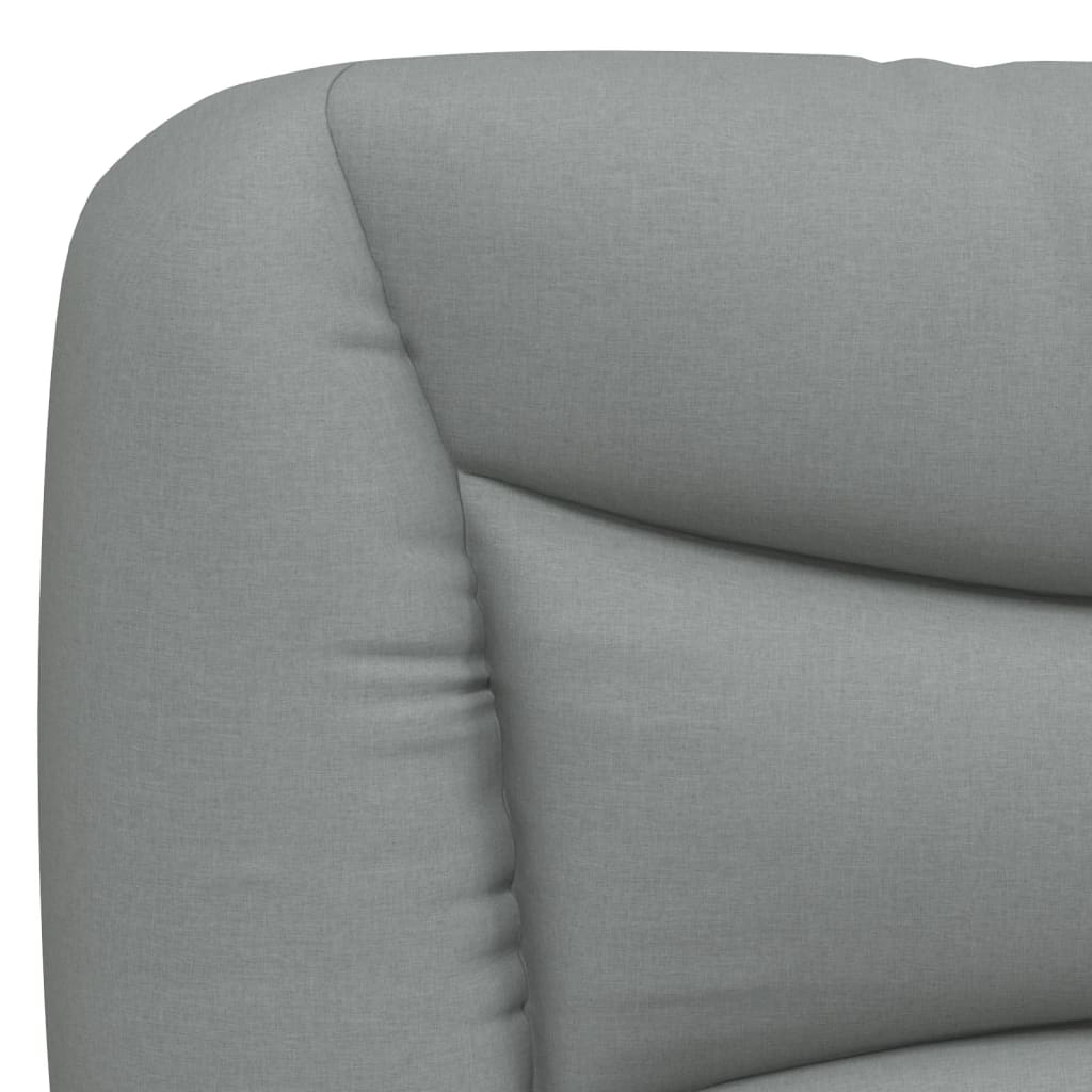 Lit avec matelas Hvar gris clair 80x200 cm tissu - XIOS