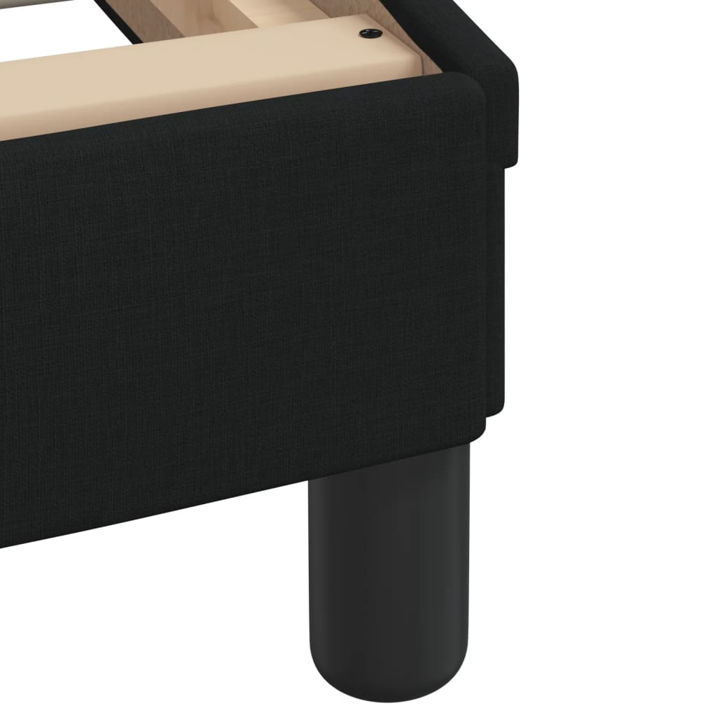 Lit avec matelas Hvar noir 80x200 cm tissu - XIOS