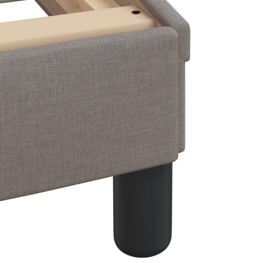 Lit avec matelas Hvar taupe 90x190 cm tissu - XIOS