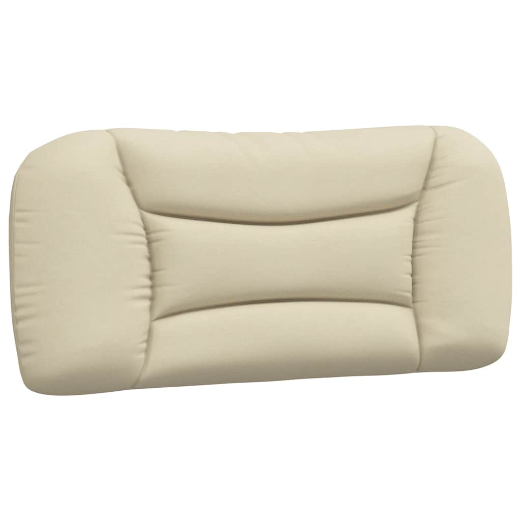 Lit avec matelas Hvar crème 90x190 cm tissu