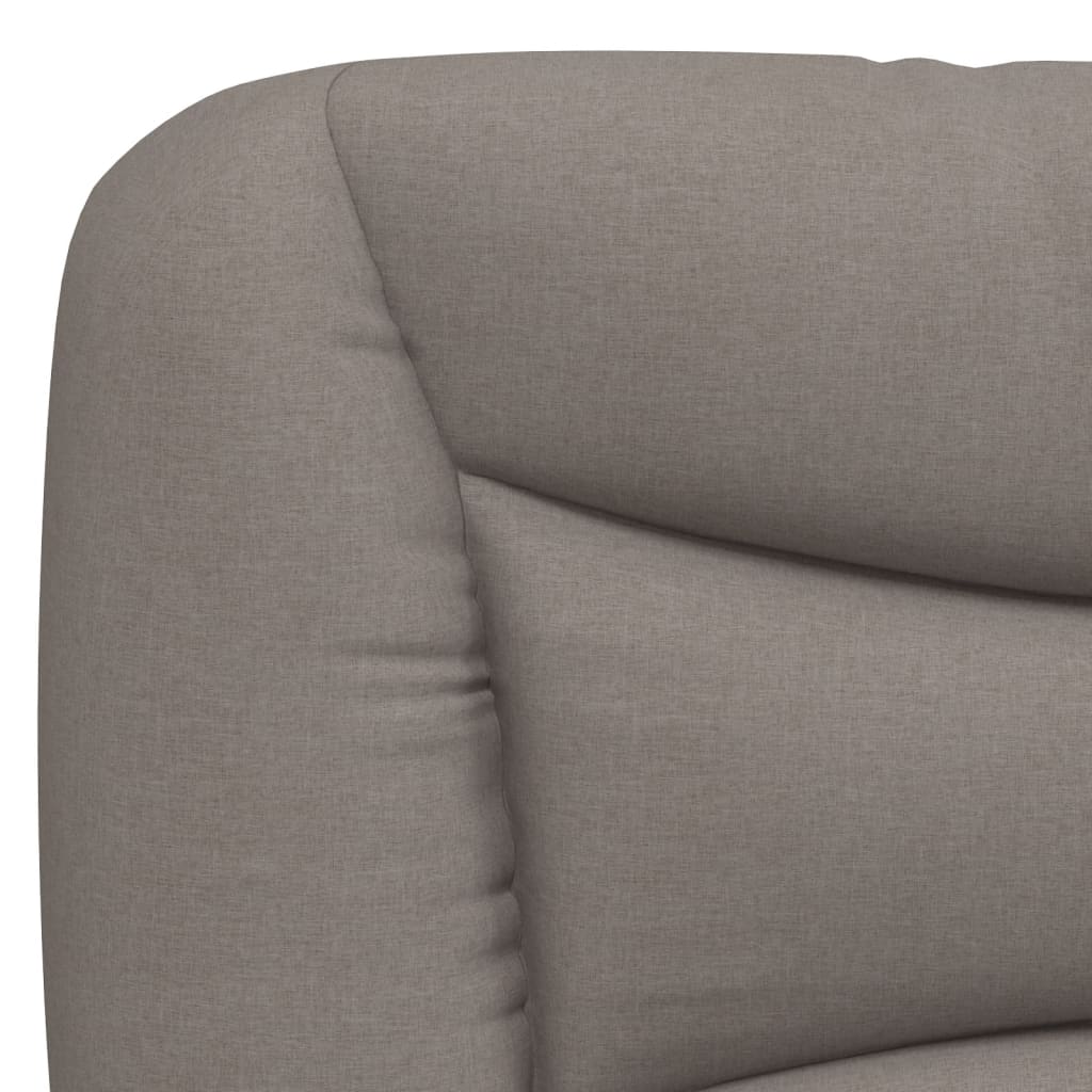 Lit avec matelas Hvar taupe 100x200 cm tissu - XIOS