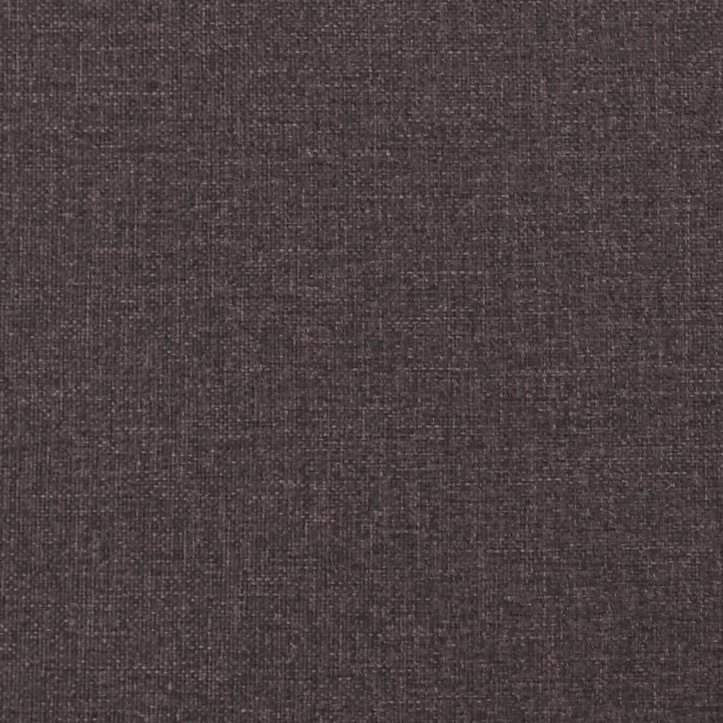 Lit avec matelas Hvar marron foncé 160x200 cm tissu