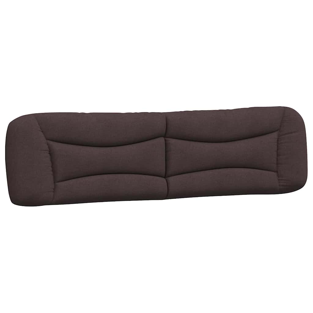 Lit avec matelas Hvar marron foncé 200x200 cm tissu