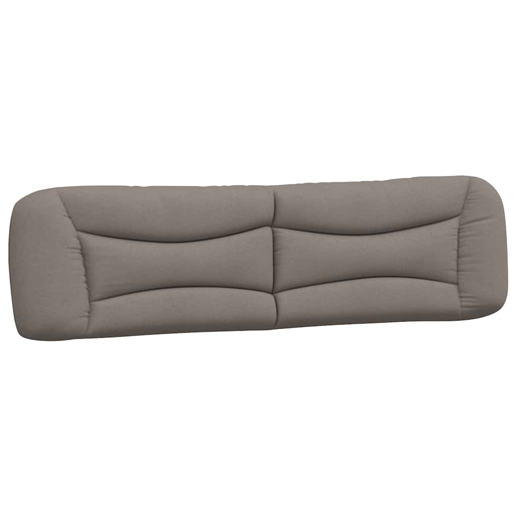 Lit avec matelas Hvar taupe 200x200 cm tissu