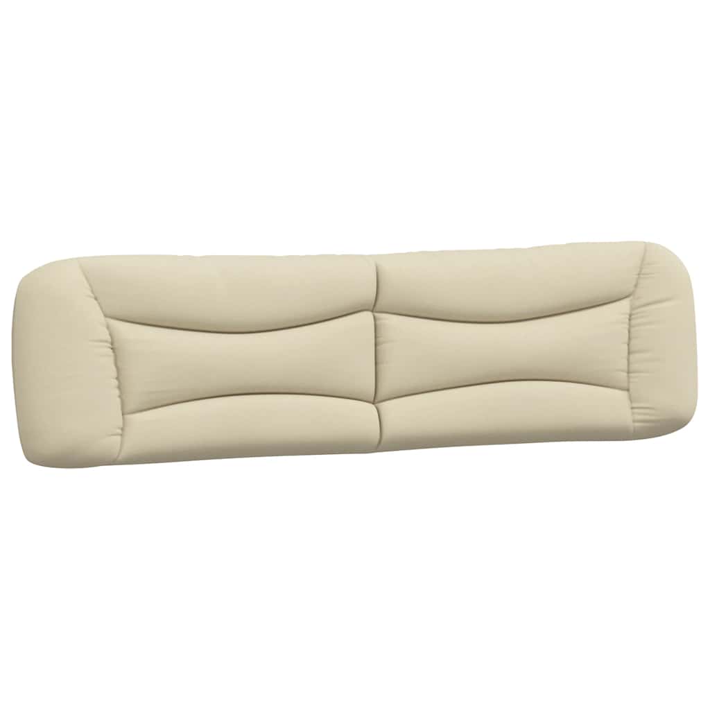 Lit avec matelas Hvar crème 200x200 cm tissu