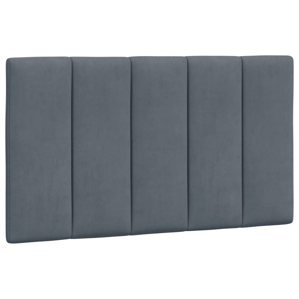 Lit avec matelas Hanko gris foncé 80x200 cm velours - XIOS