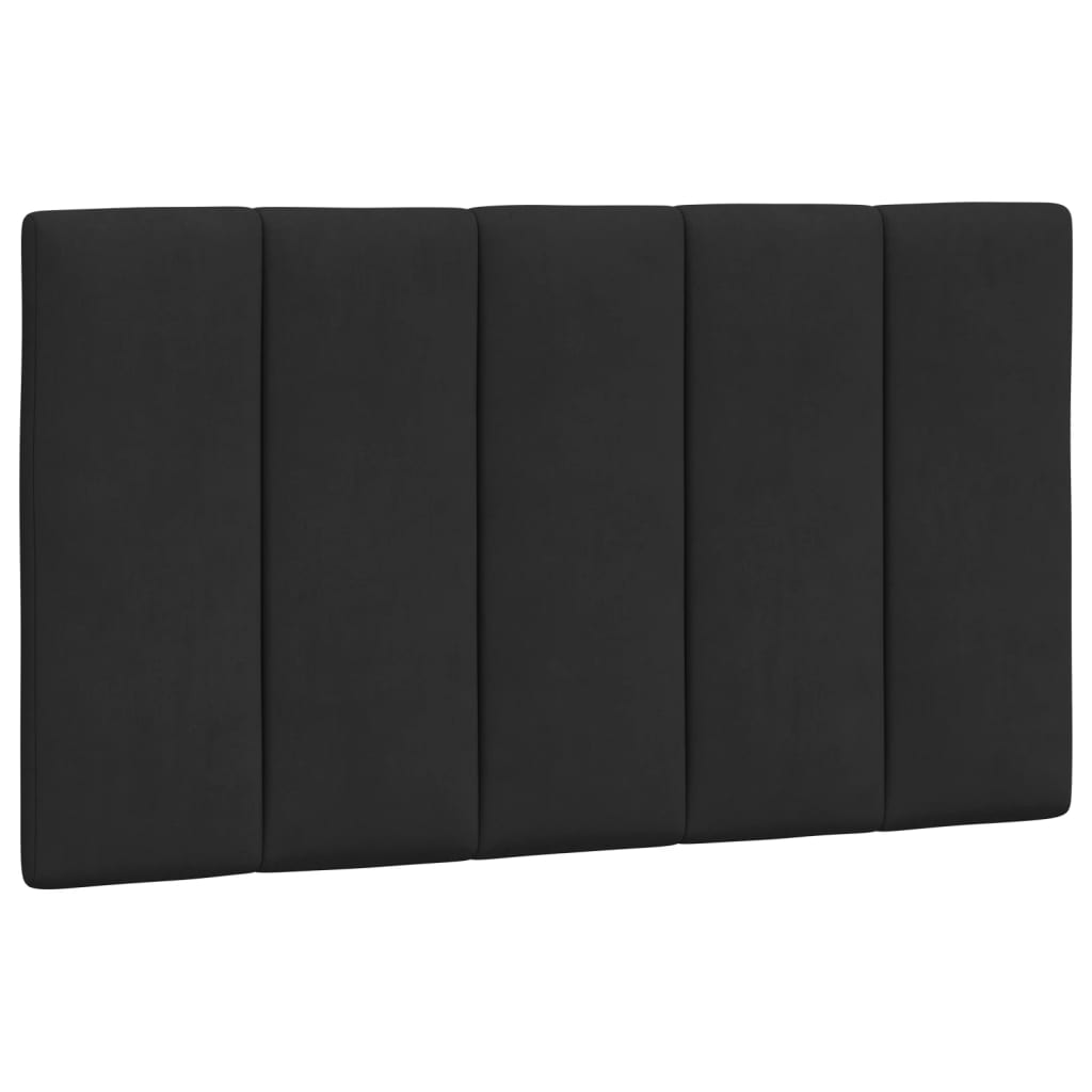 Lit avec matelas Hanko noir 80x200 cm velours - XIOS