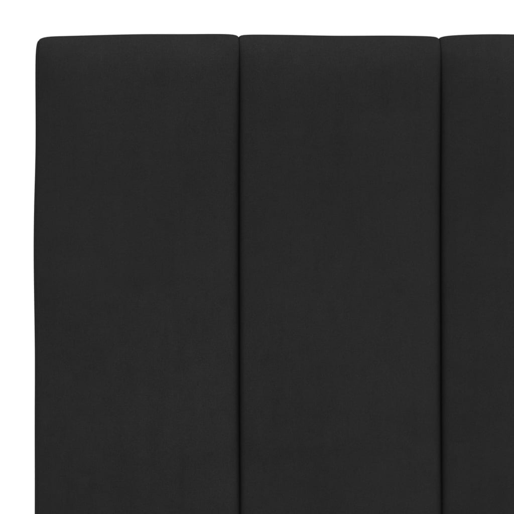 Lit avec matelas Hanko noir 80x200 cm velours - XIOS