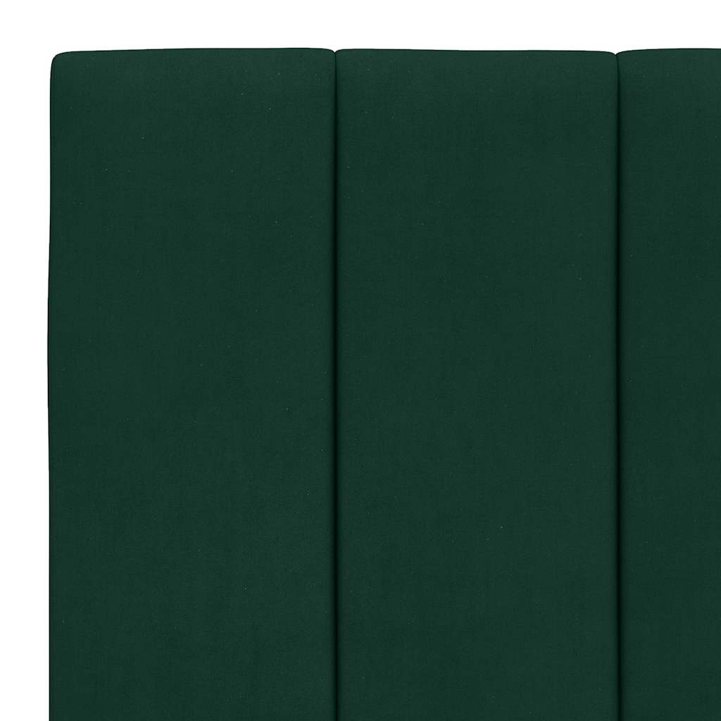Lit avec matelas Hanko vert foncé 80x200 cm velours - XIOS