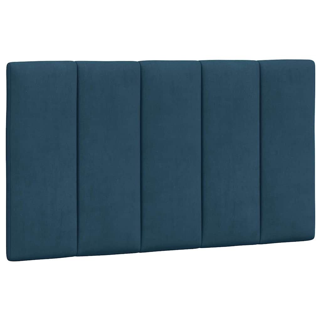 Lit avec matelas Hanko bleu 80x200 cm velours - XIOS