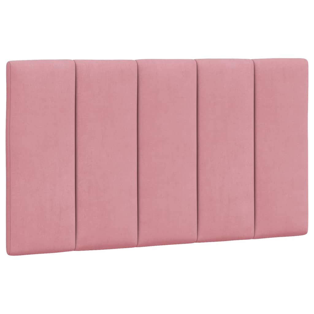 Lit avec matelas Hanko rose 80x200 cm velours - XIOS
