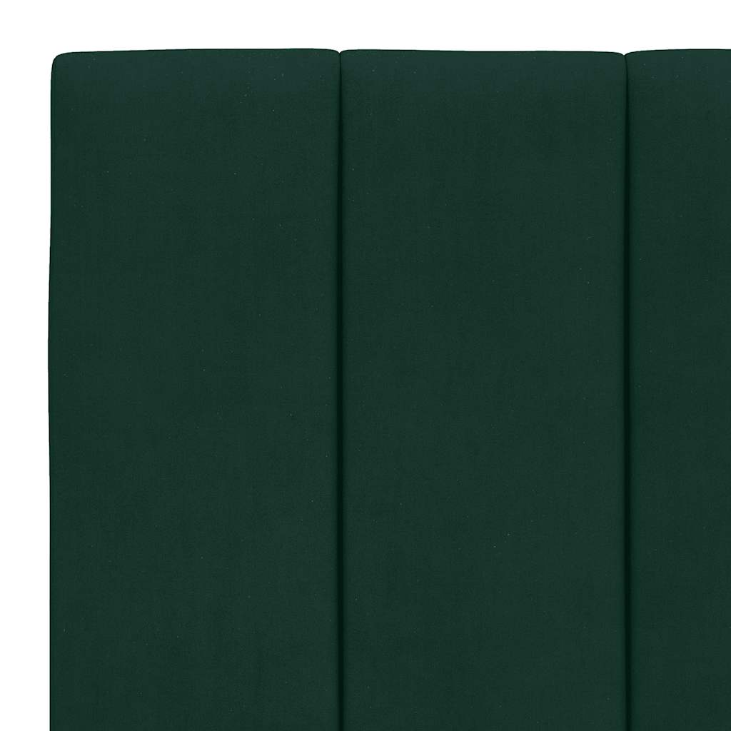Lit avec matelas Hanko vert foncé 90x190 cm velours - XIOS