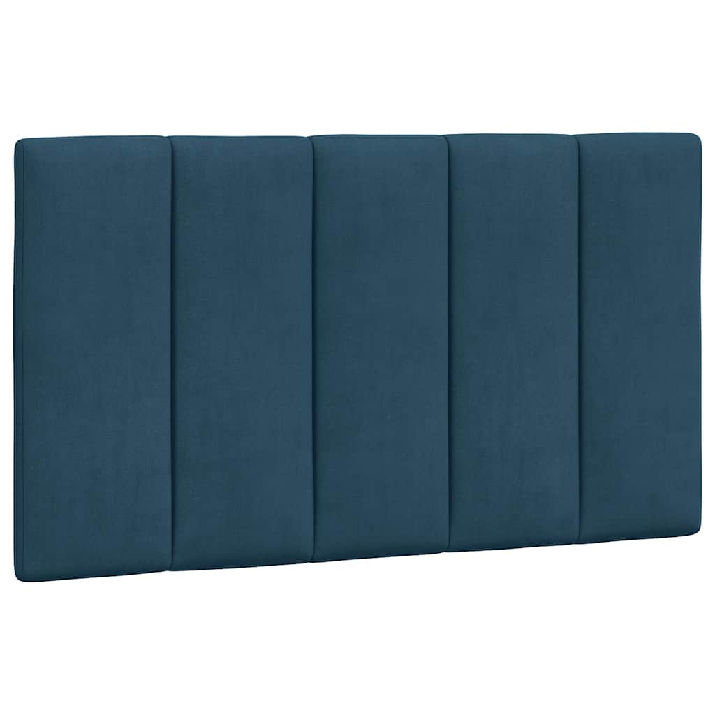 Lit avec matelas Hanko bleu 90x190 cm velours - XIOS