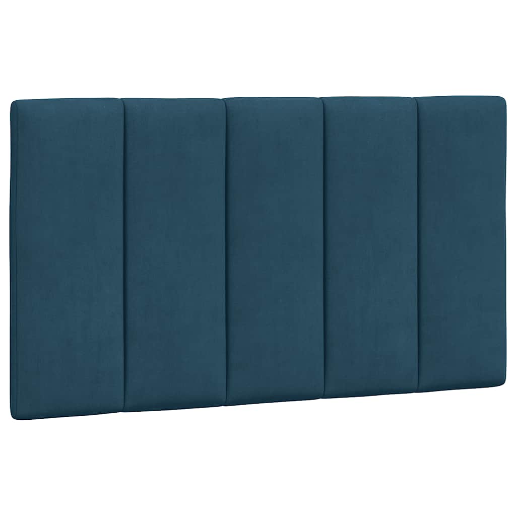 Lit avec matelas Hanko bleu 90x200 cm velours - XIOS