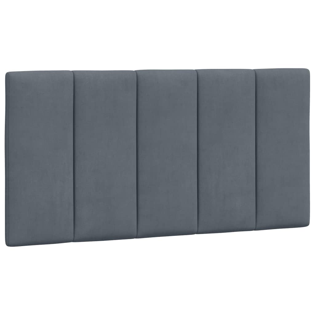 Lit avec matelas Hanko gris foncé 100x200 cm velours - XIOS