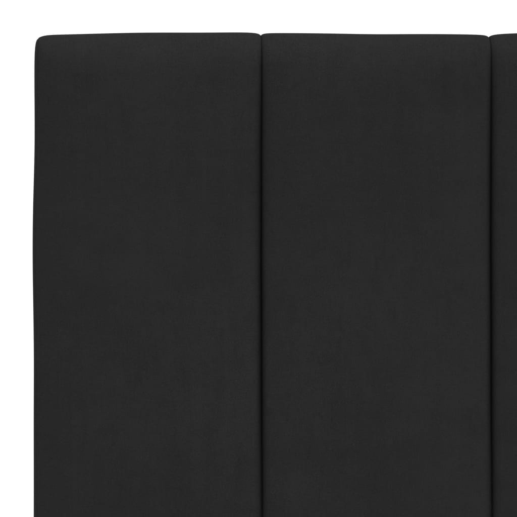 Lit avec matelas Hanko noir 100x200 cm velours - XIOS