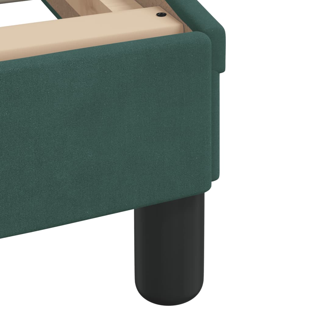 Lit avec matelas Hanko vert foncé 100x200 cm velours - XIOS