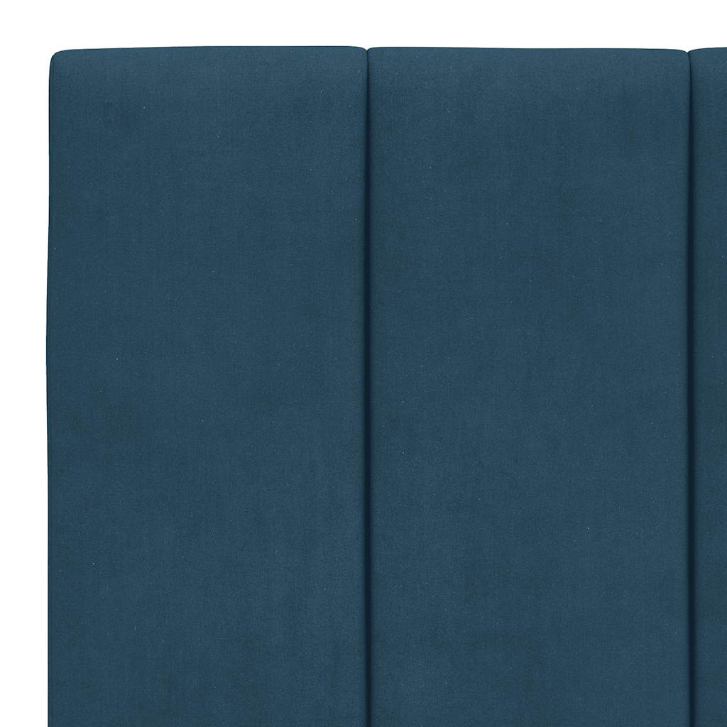 Lit avec matelas Hanko bleu 100x200 cm velours - XIOS