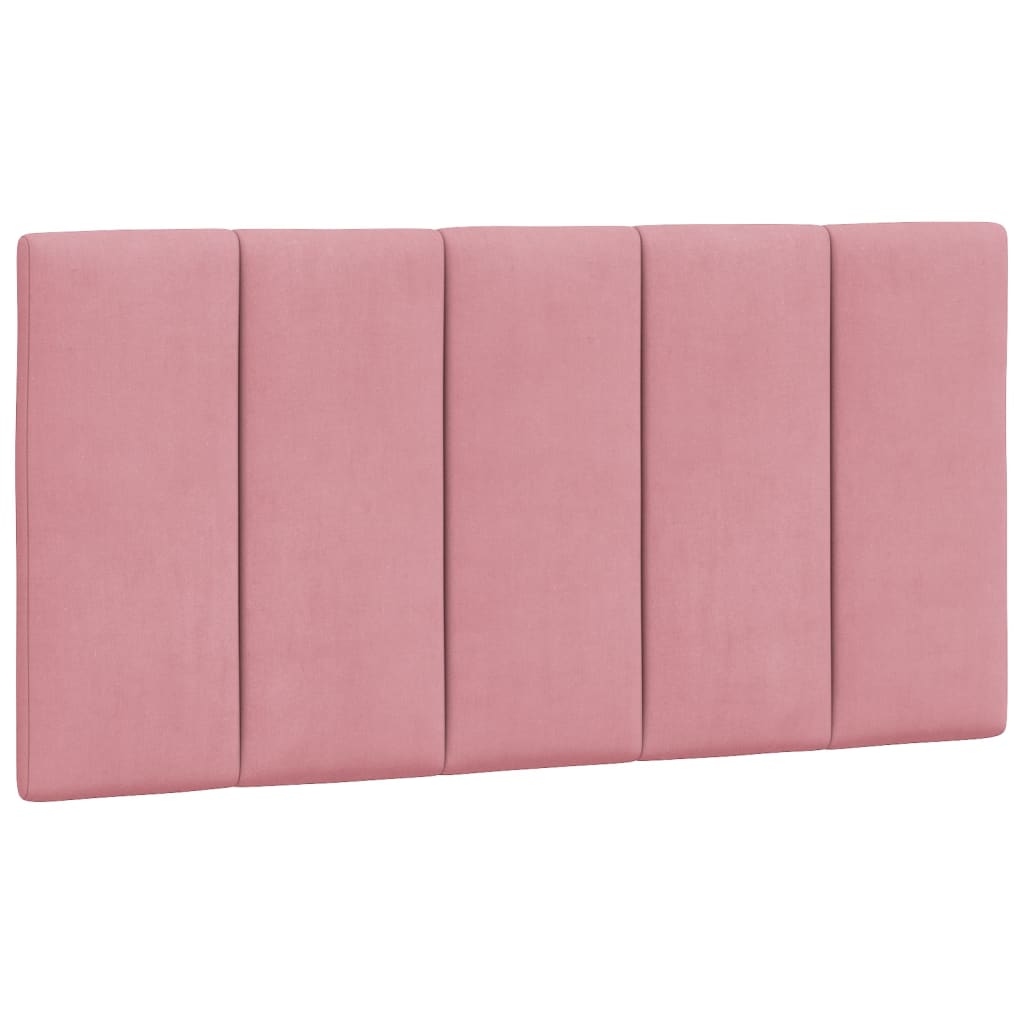 Lit avec matelas Hanko rose 100x200 cm velours - XIOS