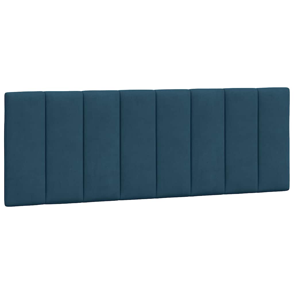 Lit avec matelas Hanko bleu 120x200 cm velours - XIOS