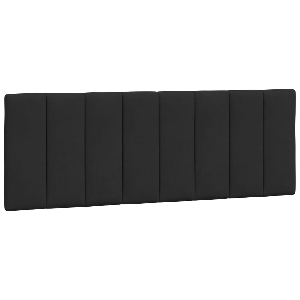 Lit avec matelas Hanko noir 140x190 cm velours - XIOS