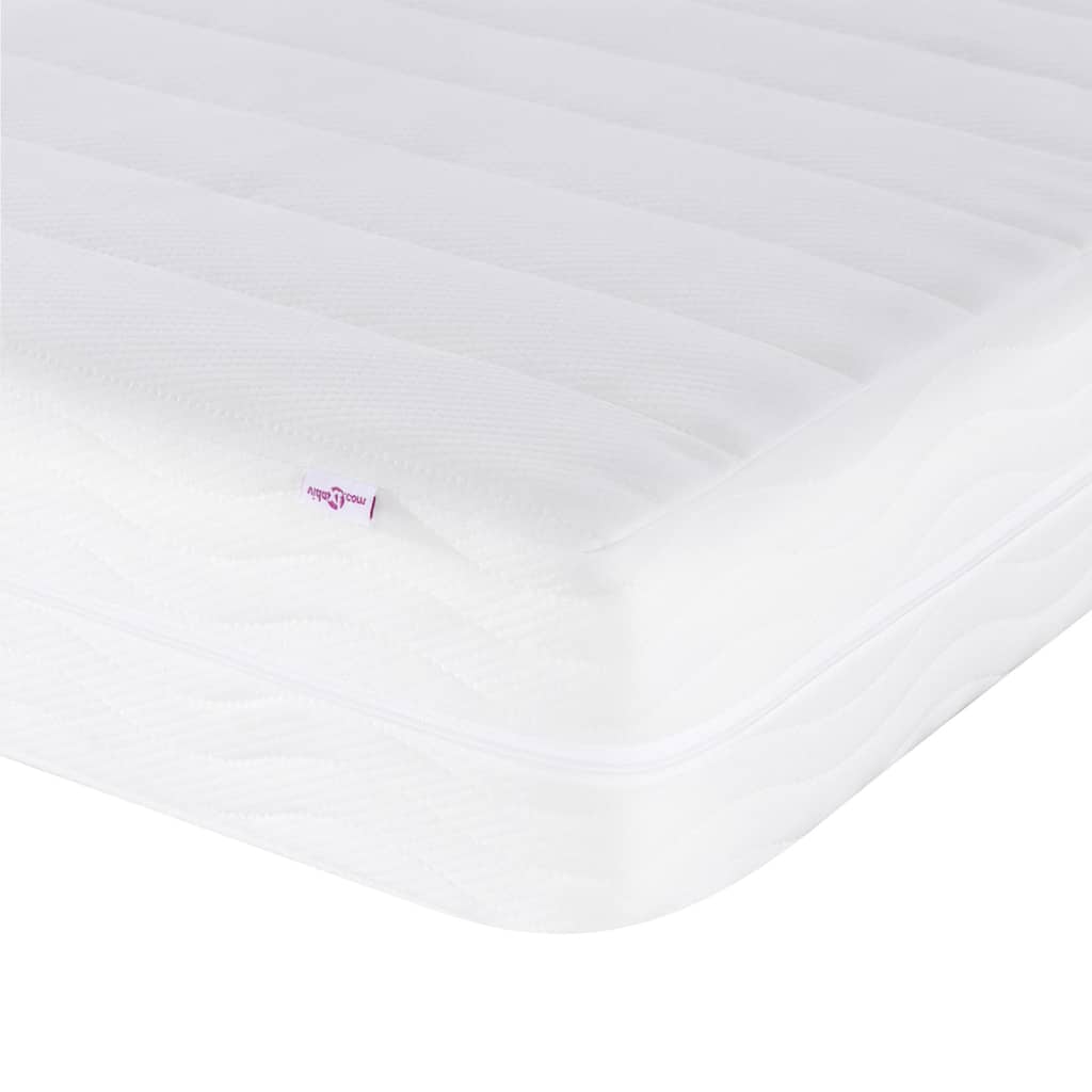 Lit avec matelas Hanko bleu 140x190 cm velours - XIOS