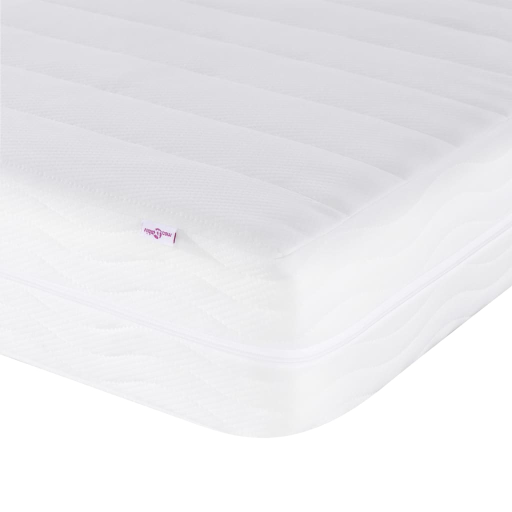 Lit avec matelas Hanko bleu 140x190 cm velours