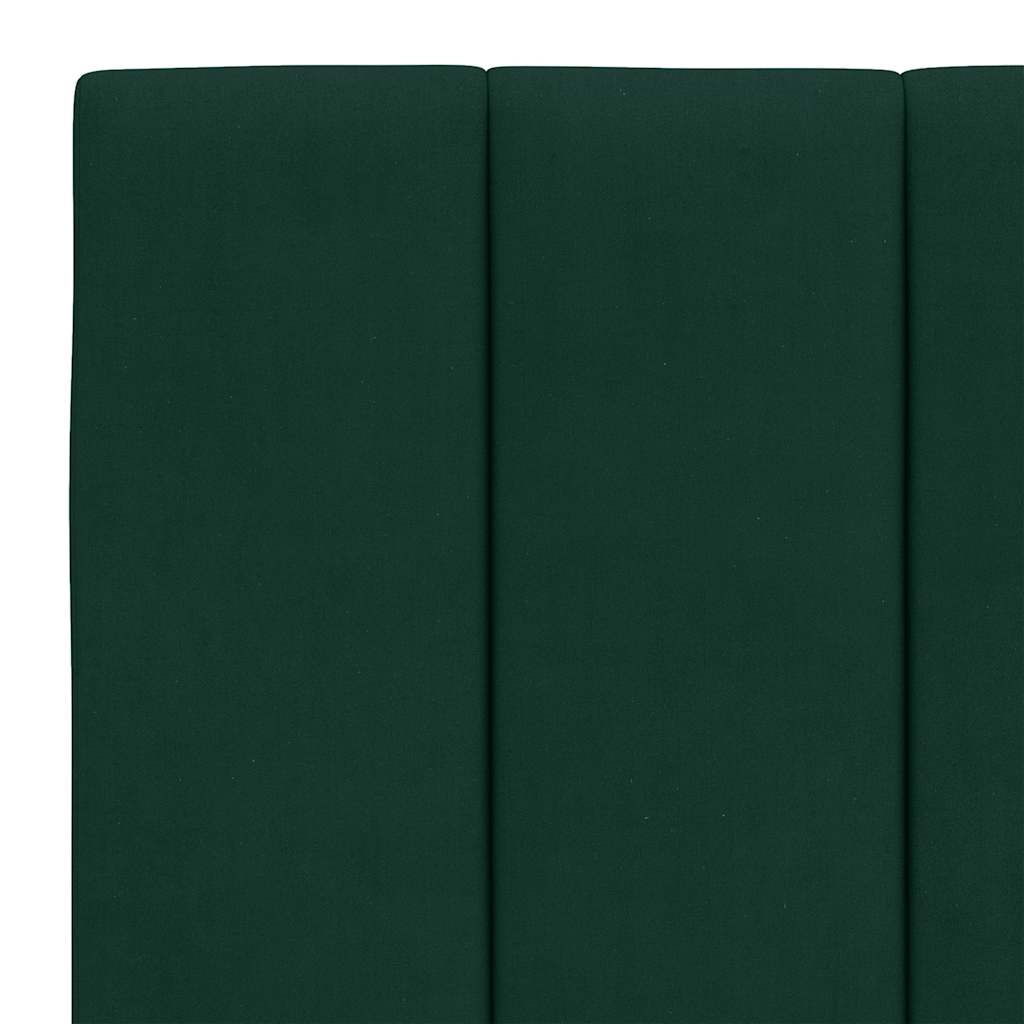 Lit avec matelas Hanko vert foncé 140x200 cm velours - XIOS