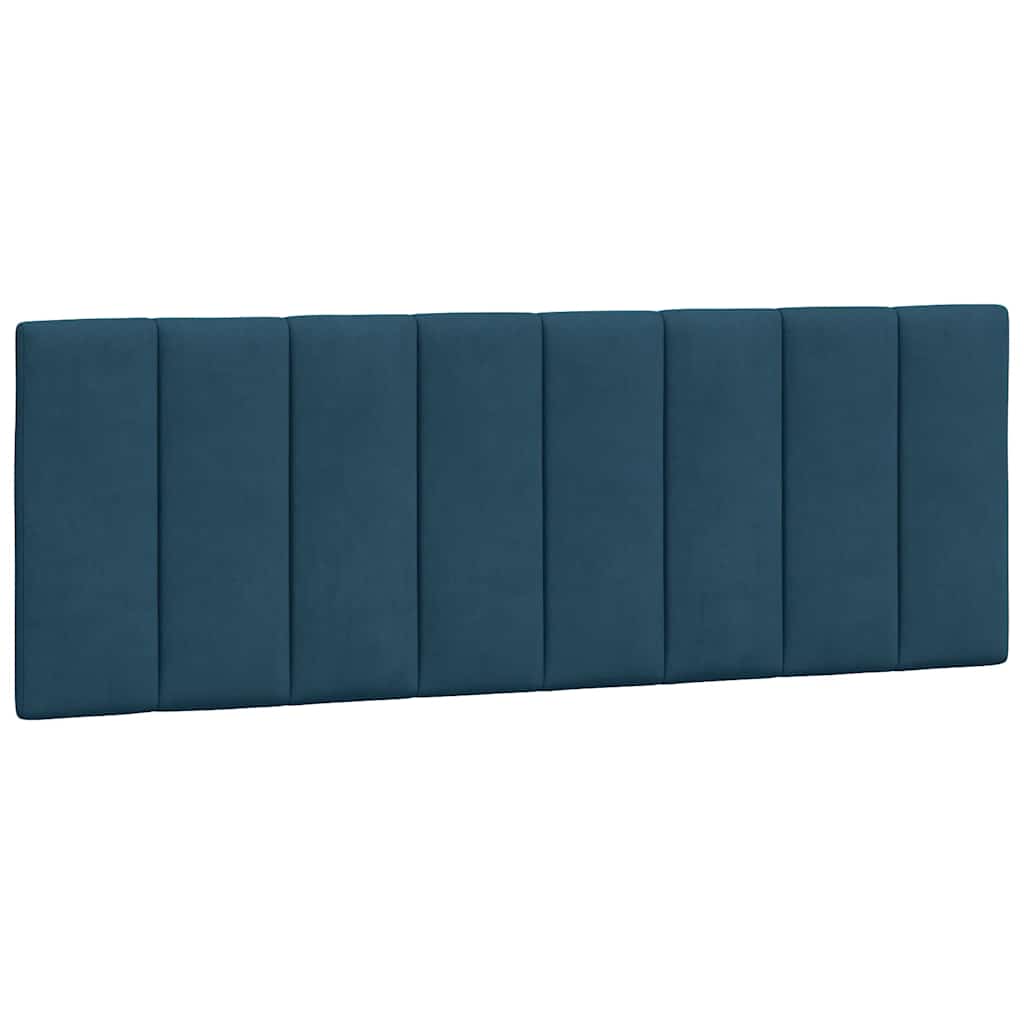 Lit avec matelas Hanko bleu 140x200 cm velours - XIOS