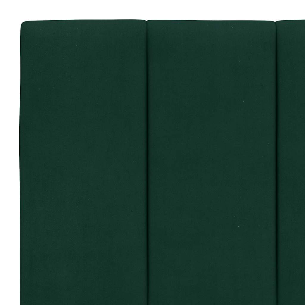 Lit avec matelas Hanko vert foncé 160x200 cm velours - XIOS