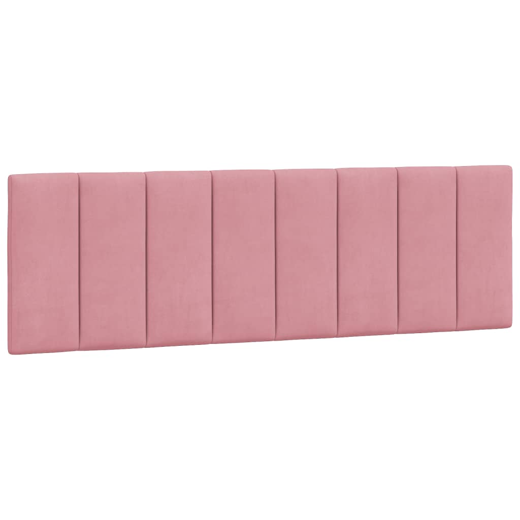 Lit avec matelas Hanko rose 160x200 cm velours - XIOS