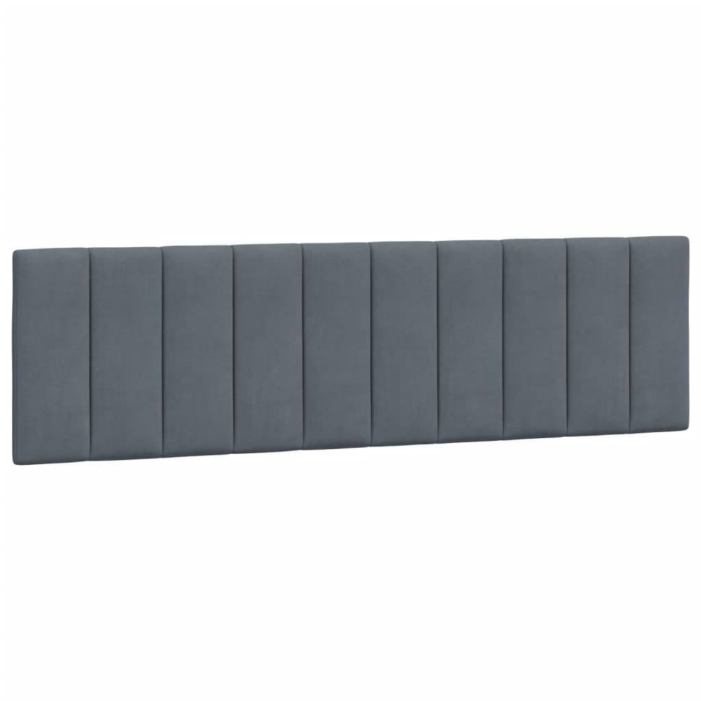 Lit avec matelas Hanko gris foncé 180x200 cm velours - XIOS