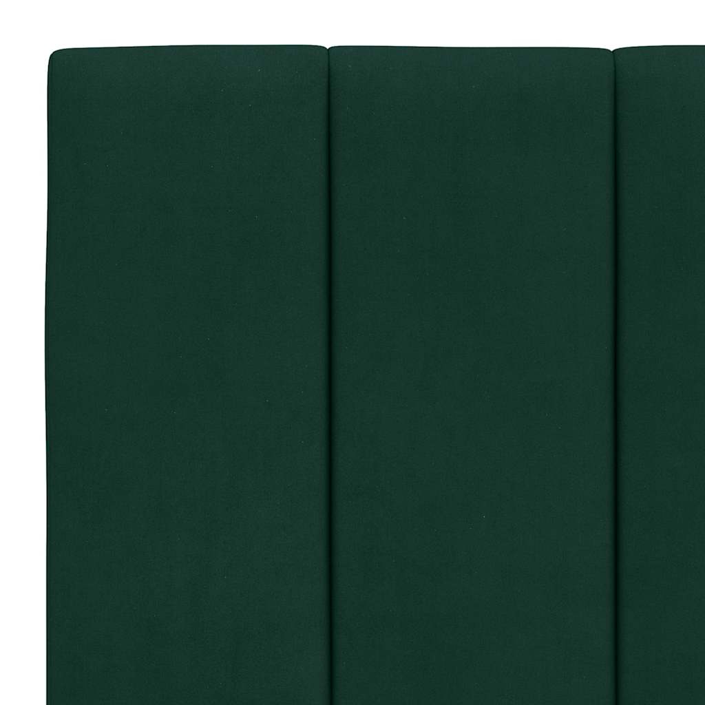 Lit avec matelas Hanko vert foncé 180x200 cm velours - XIOS