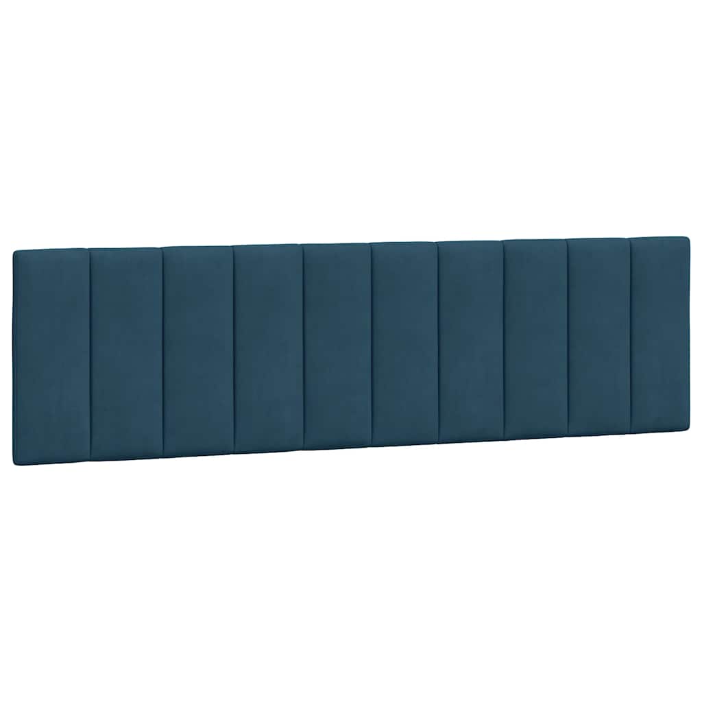 Lit avec matelas Hanko bleu 180x200 cm velours - XIOS