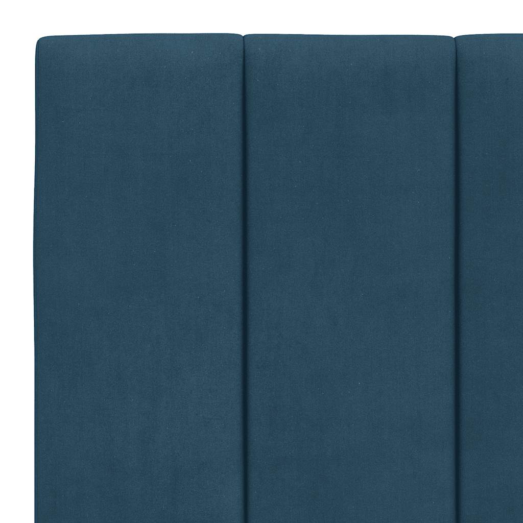 Lit avec matelas Hanko bleu 180x200 cm velours - XIOS