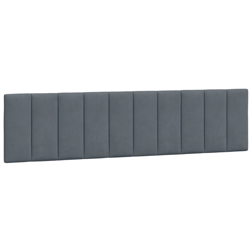 Lit avec matelas Hanko gris foncé 200x200 cm velours - XIOS