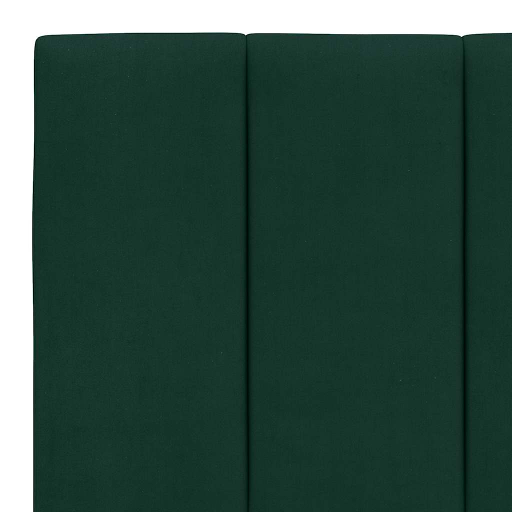 Lit avec matelas Hanko vert foncé 200x200 cm velours - XIOS