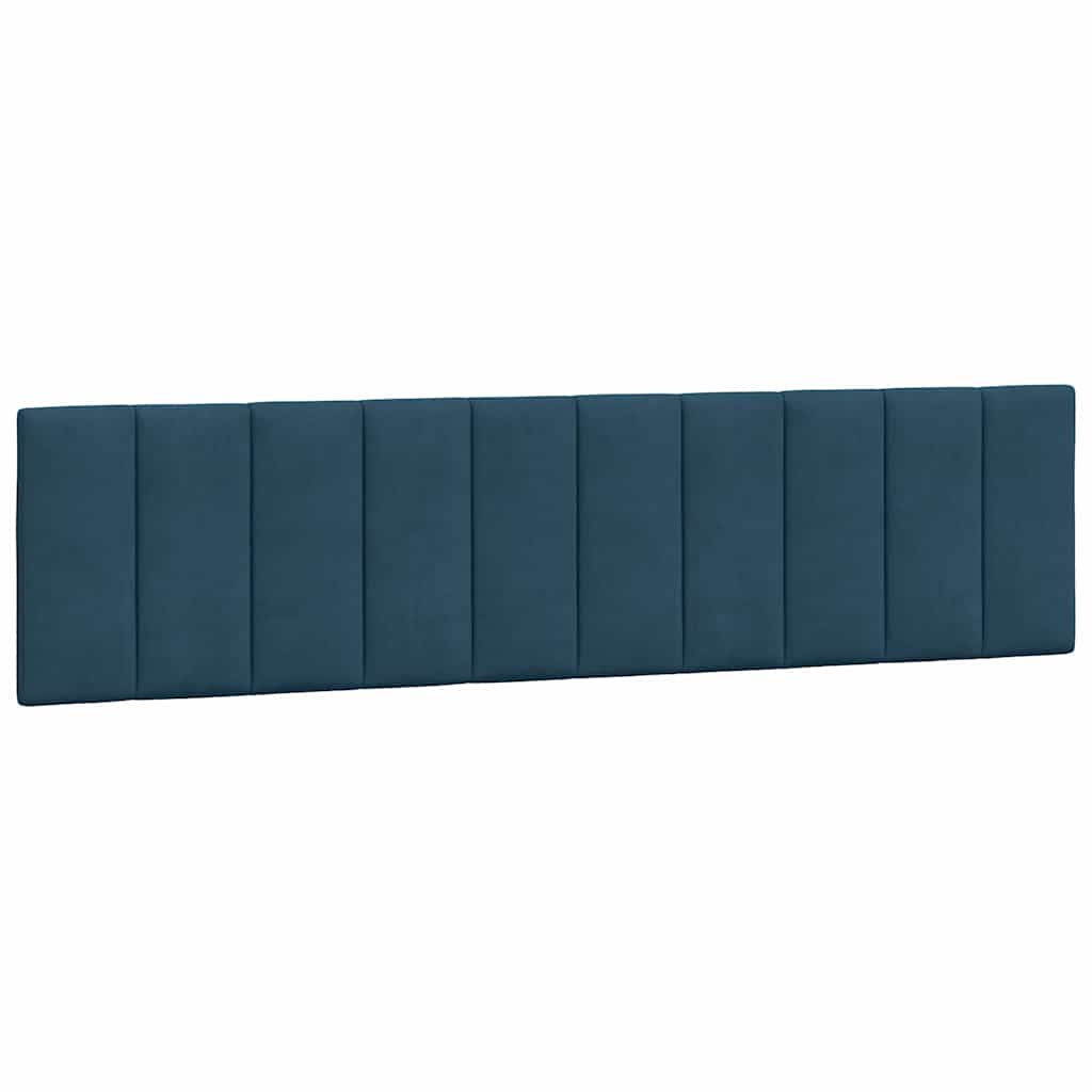 Lit avec matelas Hanko bleu 200x200 cm velours - XIOS